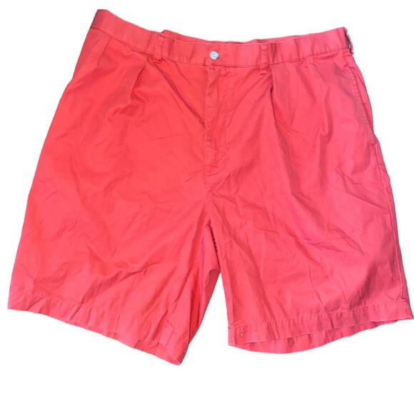 Polo by Ralph Lauren Tyler Short VIntage Pleated front Preppy shorts size 38 red - Picture 1 of 7